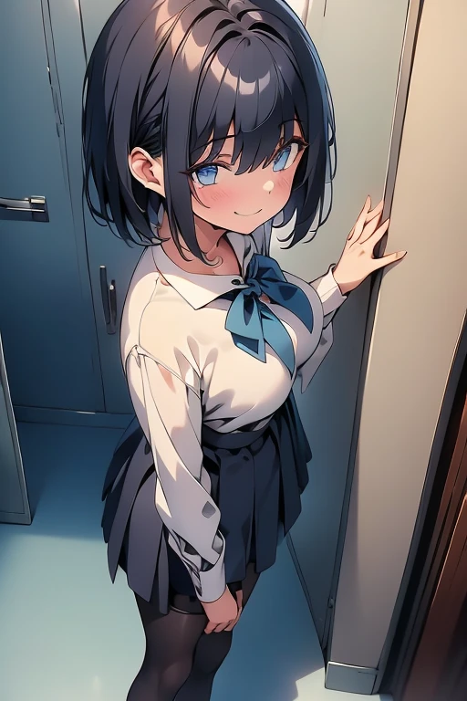 (highest quality:1.5,Cowboy shot:1.2),(perfect beautiful face:1.2),(perfect and beautiful posture:1.2),(Solo,Japanese girl),((messy short cut hair), (confused:1.3,embarrassed), shyness:1.1),(((flat chest:1.4))),(open mouth,((stripe bra Panties)),black hair,Looking away,(nearly the blackboard:1.3),(scared expression,constricted pupils:1.3,tears), pov, ((pov hands:1.2, assisted exposure:1.3, pulled bra by another:1.3, undressed simple dress by another:1.5, undressing Panties by another:1.3), shiny skin, oiled skin,embarrassed,nipples slide,sticky with a lotion and sweat.)