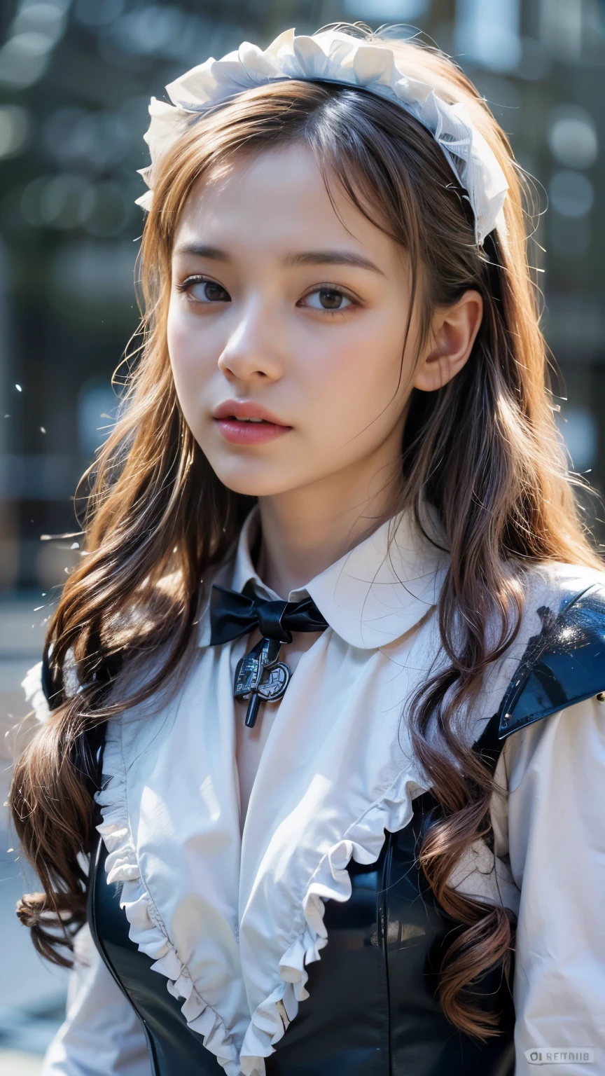 (masterpiece, best quality:1.2), (8k uhd, 16k, 32k, ultra high res), (photorealistic:1.37), (RAW photo), ultimate-realistic, ultimate-realistic details, ultimate-realistic texture, ultimate-intricate details, ultimate-realistic lighting, ultimate-realistic shadow, japanese girl, ultimate-cute face, ultimate-RAW skin, ultimate-realistic eyes, (mechanical:1.4),  (armor), full body, wide shot, realistic background