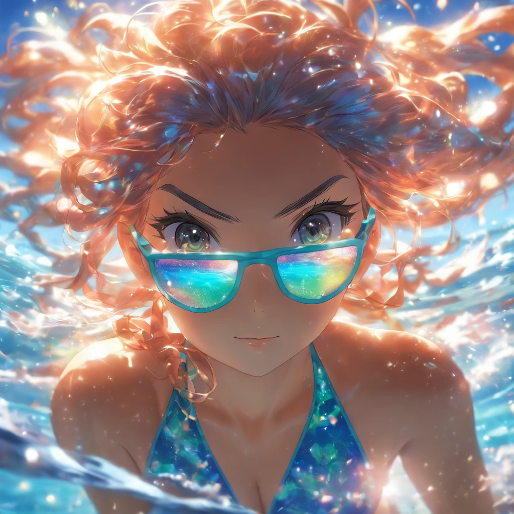 The sparkle of water woman Swimwear Glasses