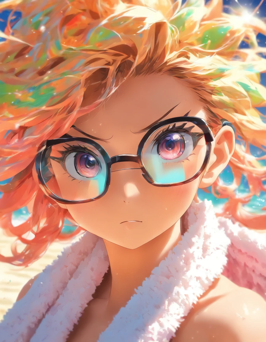 Wear a towel woman Glasses