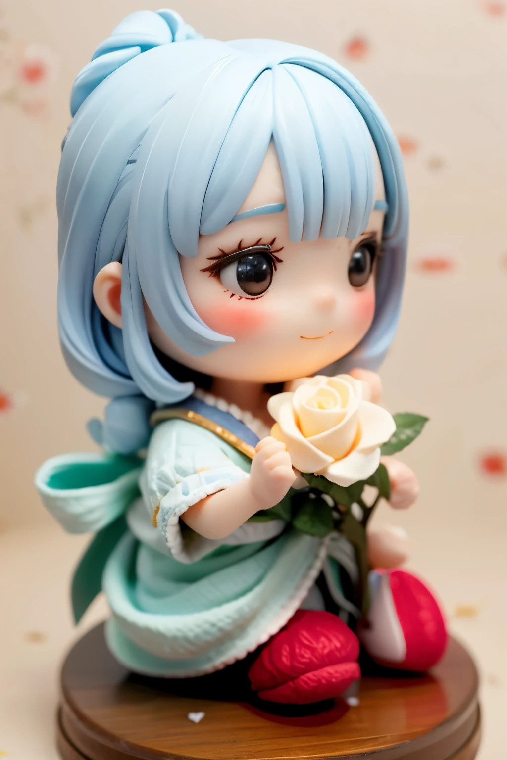 A little smelling the scent of roses、Jewel-like eyes、smile、Shoot from the side