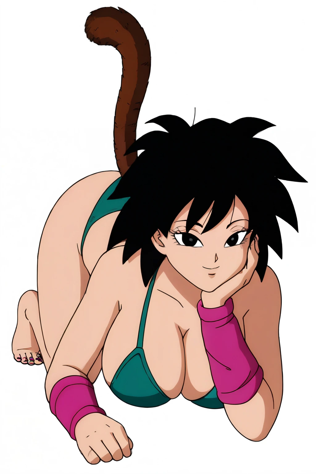 source_anime, highly detailed, score_9,score_8_up, score_7_up, ginedb, anime screencap, beautiful face, nsfw, nsfwart, full body, no clothes, bikini, massive butt, massive chest, showing ass up, showing buttcrack, 2buttcheeks, thong, perfect anatomy, (steam hiding her private parts), areola, (nipples covered by hands),
1girl, solo, big breasts, big , looking at viewer, smile, short hair, inside sauna, detailed background, wet skin, sweaty body, black hair, cleavage, bare shoulders, huge butt, huge breasts, closed mouth, upper body, retro artstyle, 1990s \(style\), blue Skye, black eyes, fingernails, hands up, bare arms, eyelashes, half-closed eyes, happy, own hands together, spiked hair, pink wristband, interlocked fingers, head rest, elbow rest, skimpy clothes, eyebrows, v-shaped eyebrows, nude, (covering her private parts with her hands), big breasts, big ass, thick thighs, wide hips,