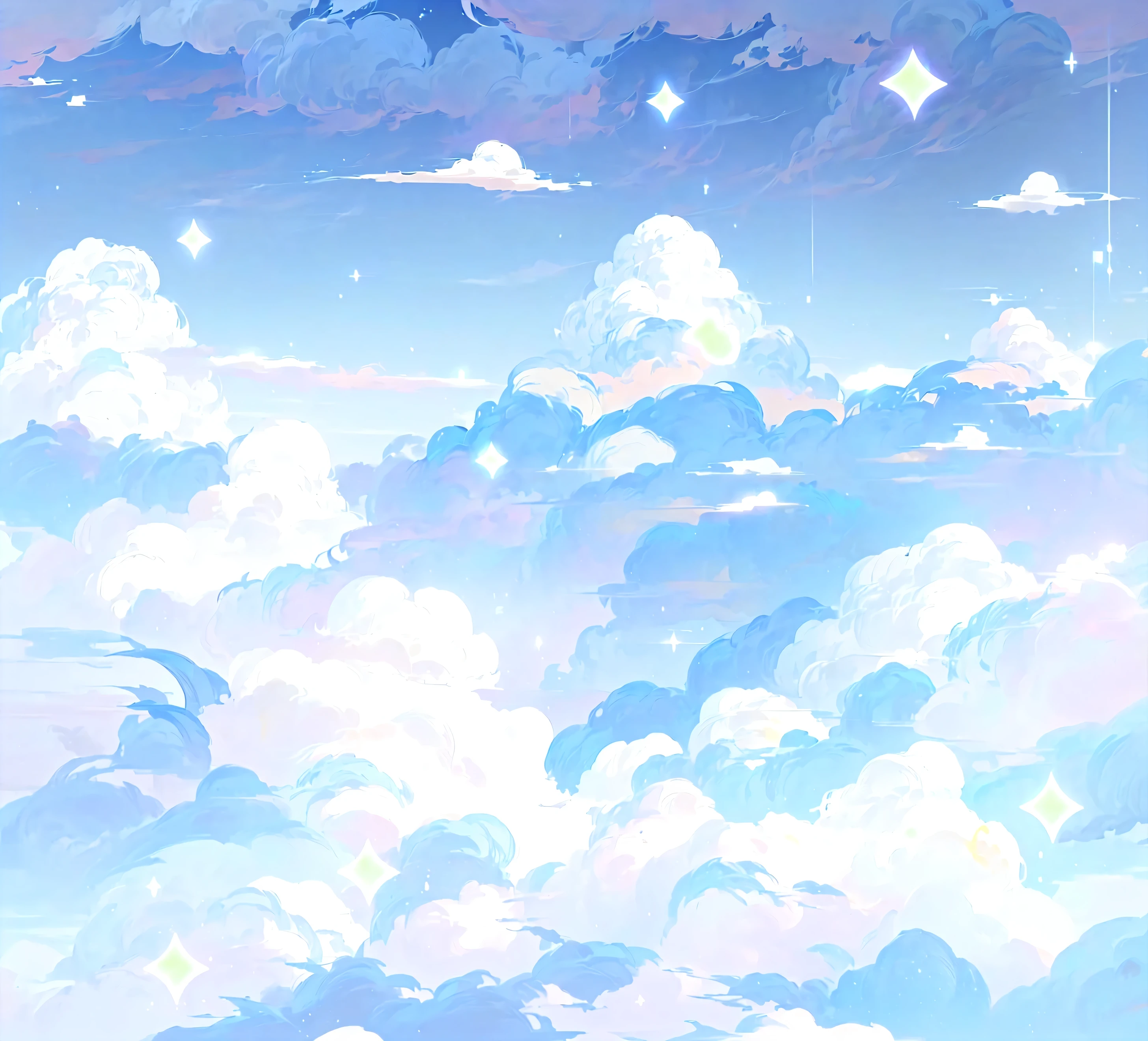 There is a cartoon picture of the sky and clouds, Animation Cloud, fantasy puffy sky, luminous sky Heaven Background, Anime Background, anime sky, Sky background, Heaven Background, partly cloudy background, background technology, dreamy clouds, Cloud Background, background technologywork, anime background technology, background heavenly sky, partly cloudy, Sky forest background, Ethereal Background