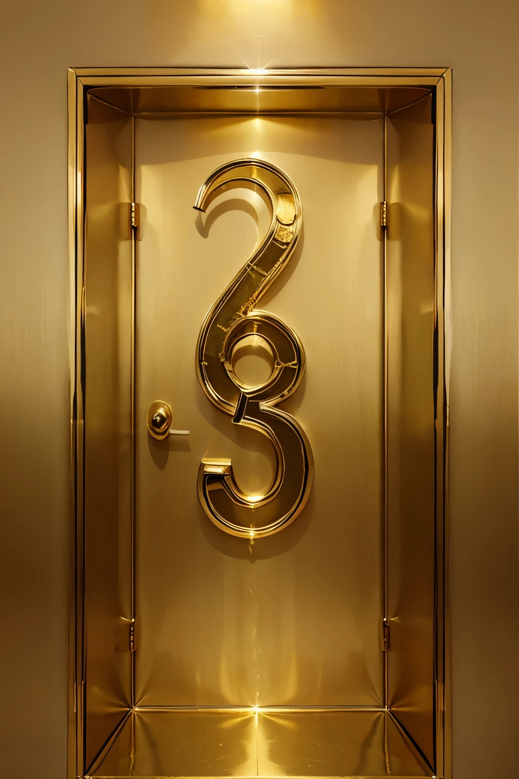 Number 8 made of gold