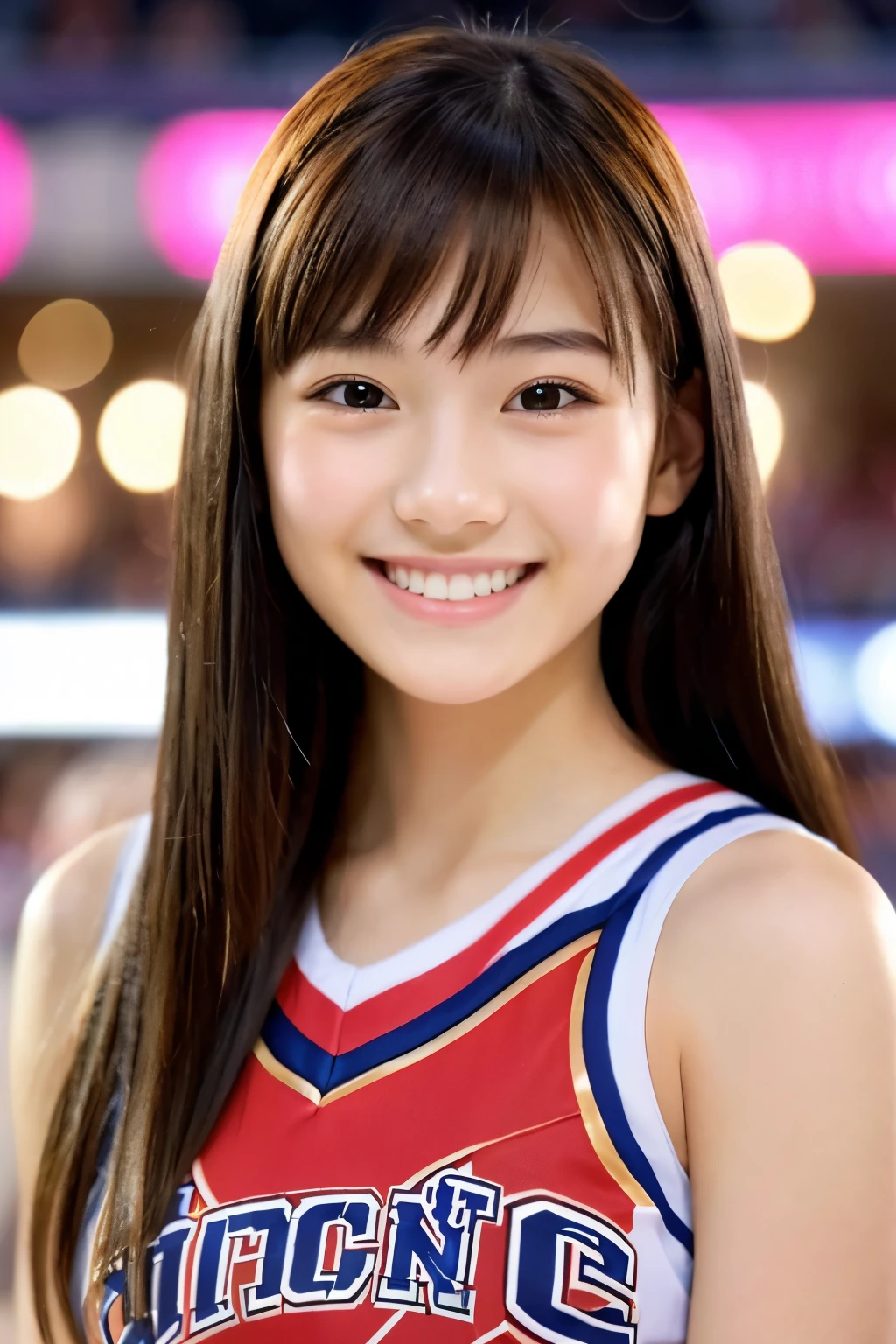 18-year-old、Cheerleader、smile、Nice、beautiful、Sparkling、bounce、Charm、Niceなユニホーム、