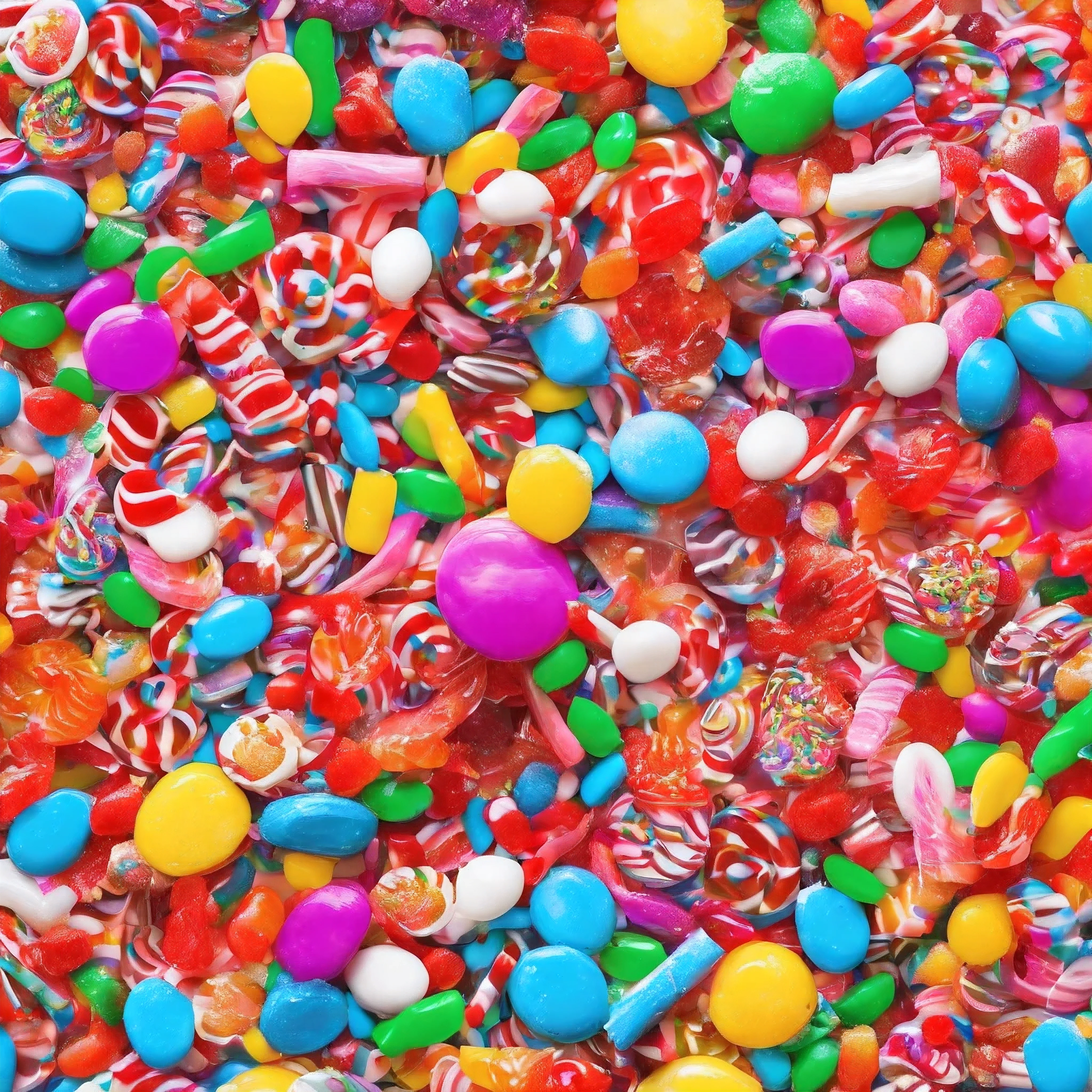 So many colorful candies, candy, Chocolate, gummy bear, NO PEOPLE, (masterpiece, best quality, high resolution), white background, ((paint splash, color splash, ink stain, color splash)), millions of candies. candy explodes. color splash, candy pours out. zero gravity