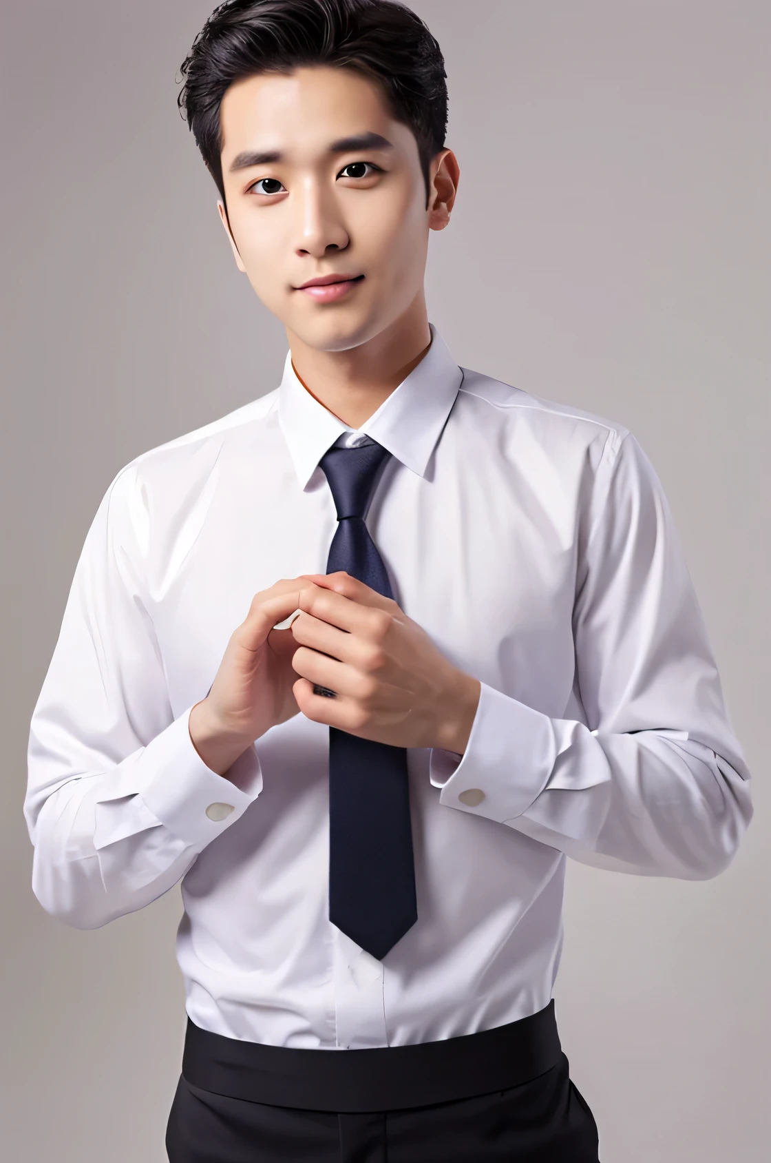 Waiter male Simple Background Composition above the waist