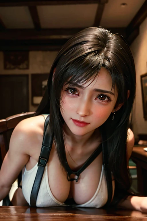 Browsing Caution,(((masterpiece))), (((highest quality))), ((Very detailed)), ((Very delicate and beautiful)), 8k, High resolution, Very delicate and beautiful, High resolution
, Tifa Lockhart, 20-year-old, sexy, Ample breasts, Huge breasts, Cleavage, breast focus
, {{whole body}}, Erect nipples Lying face up on table
, (Embarrassing, blush, saliva, Are crying, A look of despair, tears目, tears)
, (Suppressed, bondage, Shackles, Leather Harness)
, Experimental Table, torture