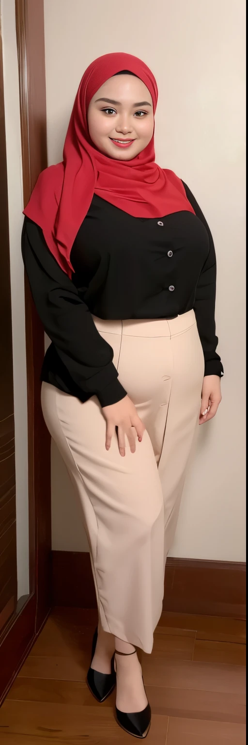 (iu:0.8), RAW, Best quality, high resolution, Masterpiece: 1.3, Beautiful hijabi bbw chubby malay women ,big eyes, perfect nose, perfect bbw body, , huge large big breast, Masterpiece, smile teeth. Full body