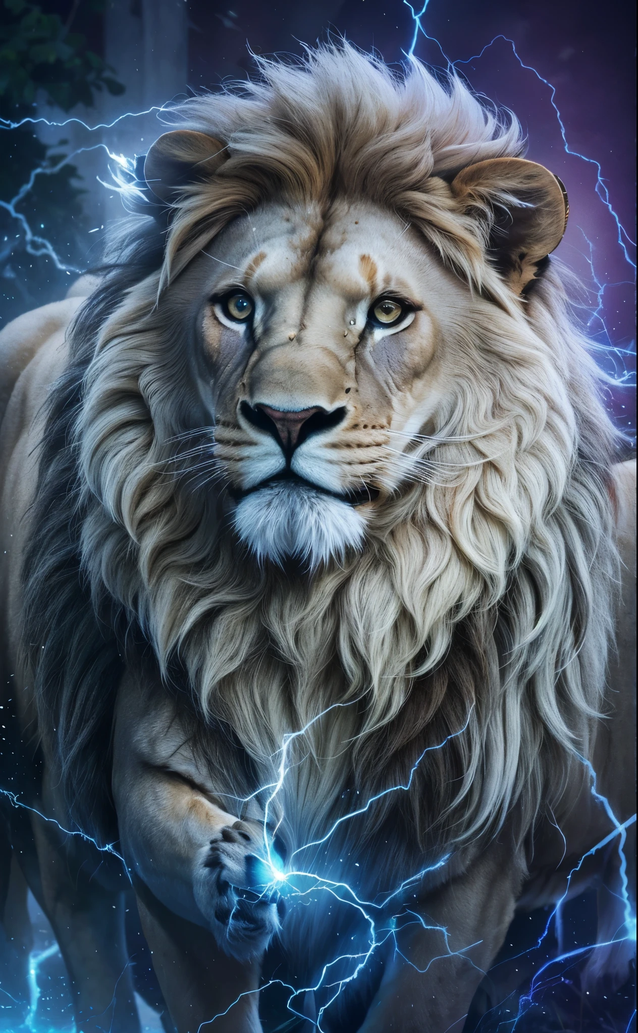 lion, Divine lion, naturais, Natureza, Natureza, Linda, feroz, poderoso, White Lion, Branco, lion Branco, Rendering, Fotorrealista, UltraHigh definition, 4K, texturasdetalhadas, thunder, sombras detalhadas, cores detalhadas, Bolts thunder, Eletricidade Celeste, thunders, Golden thunder, lion realista, Ultra Realista 16k, Realista 16k, Nitidez realista de 16K, Texturas fotorrealistas 16K, Cores Realistas 16K, Criatura Poderosa, Poder majestoso, Power of Heaven, Natureza Linda, Grande Divino, contraste detalhado, Contraste realista, high resolution, cores detalhadas, fogo, eletricidade, divina criatura, 8k, Realista detalhado, 16K, 8k, High definition, contraste detalhado, Contraste realista, high resolution, cores detalhadas, fogo, eletricidade, divina criatura, 8k, Realista detalhado, elegante,