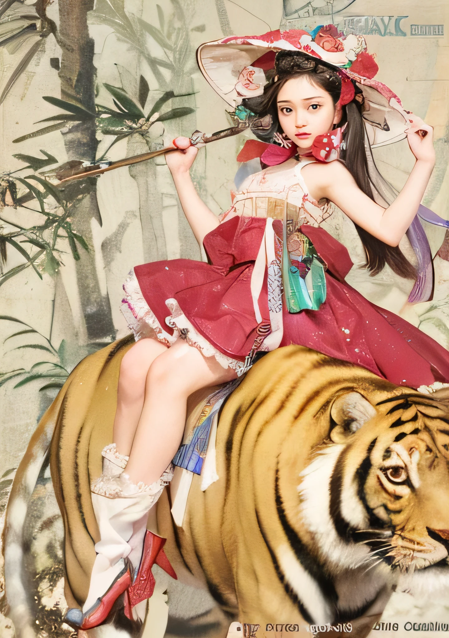 High Detail, surrealism, cinematic lighting, shining light, Abuse of chromatic aberration, 8K, best quality, Awards, masterpiece work, high resolution, Traditional Korean Hanbok, an Asian,
