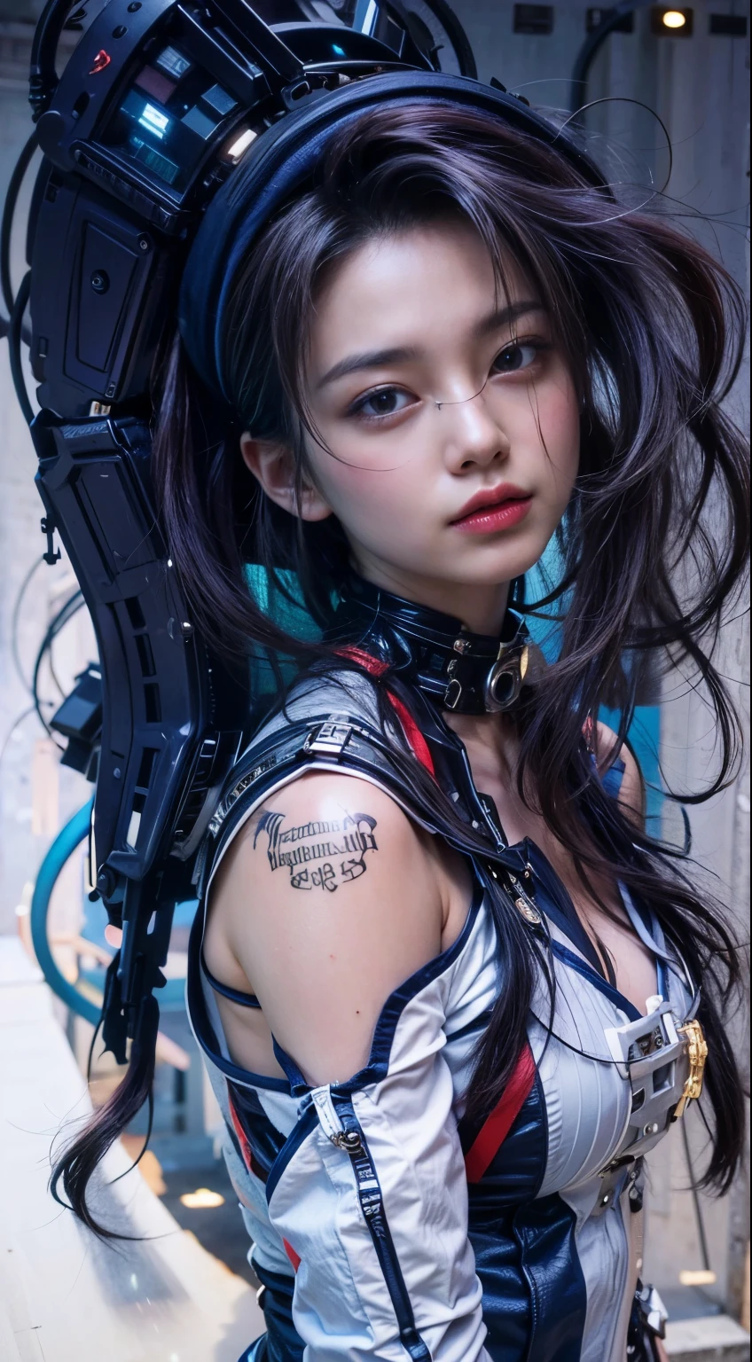 (masterpiece, best quality:1.2), (8k uhd, 16k, 32k, ultra high res), (photorealistic:1.37), (RAW photo), ultimate-realistic, ultimate-realistic details, ultimate-realistic texture, ultimate-intricate details, ultimate-realistic lighting, ultimate-realistic shadow, japanese girl, (pink hair), (blue eyes), ultimate-cute face, ultimate-RAW skin, ultimate-realistic eyes, (mechanical:1.4), (armor), full body, wide shot, realistic background
