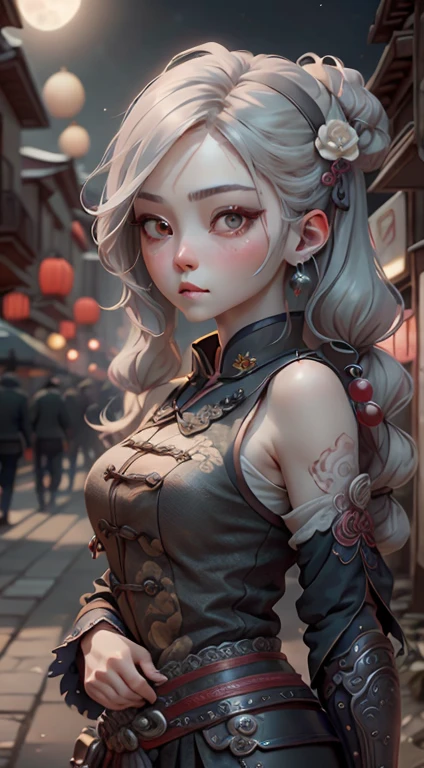 a close up of a woman with a tattoo on her chest, ruan cute vtuber, korean girl, very beautiful cute catgirl, cutecore, beautiful south korean woman, seductive anime girl, beautiful asian girl, of taiwanese girl with tattoos, trending at cgstation, gorgeous young korean woman, girl cute-fine-face, chinese girl