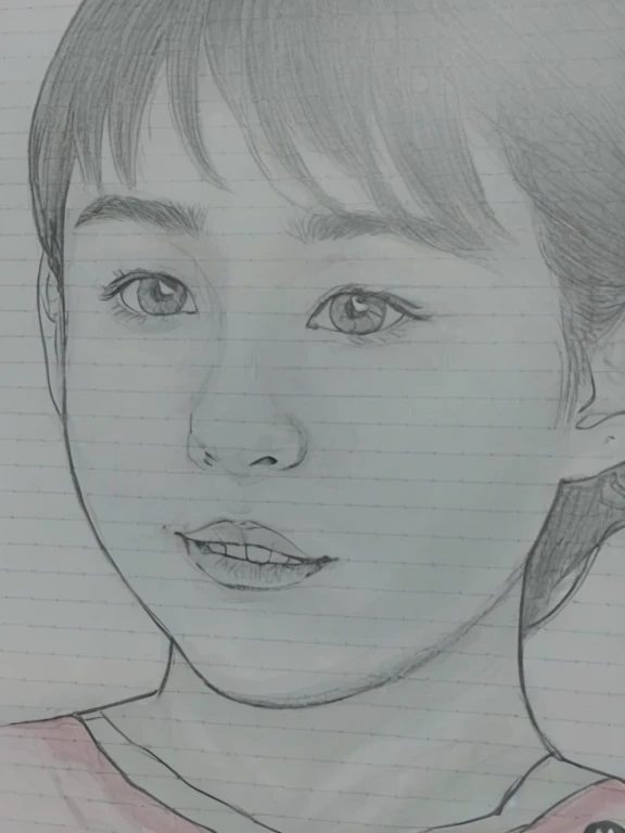 Japanese women、11. Expressing a smiling expression、Make sure the pupils and whites of the eyes are clear。more、more、more、Emphasise double eyelids。Generate color photooremore頬からあごにかけてのラインを細くしてください