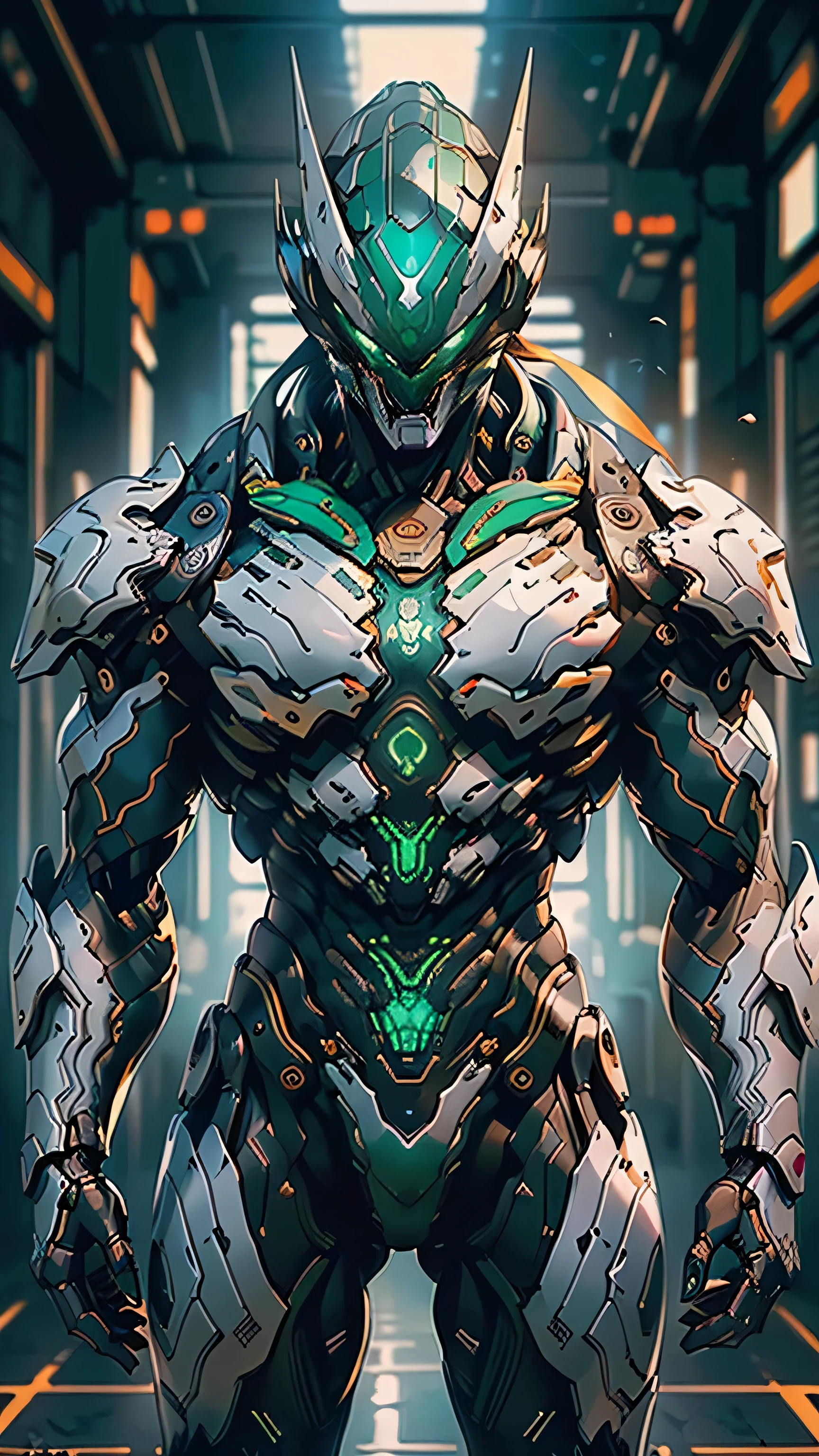 maximum detail, masterpiece, HDR, best quality, UHD Sony a1 mirrorless camera with a wide lens f/1.8 aperture (cinematic quality image of the cyborg's:1.5, (completely redrawn head), it is a menacing robotic head with serpentine features and contours like that of a pit-viper:1.3, ((illustrated in extreme detail), (with professional linework)). The cyborg's expressive features convey (evil, terrifying sadism, amusement at human fear, and disdain for our physical softness):1.3. It is a horrific, cybernetic killing machine. His head and face are ((anatomically correct):1.4, yet the monstrous, biomechanically engineered humanoid, was made up of 90 percent polished:1.4 composite, silver alloys:1.3), with (narrow, menacing, neon-green eyes that glowed):1.35, and razer sharp metal teeth., ( Ultra-high-quality, Ultra-fine-details, dystopian, post-apocalyptic setting, cinematic movie still, masterpiece, best quality, absurd resolution, 8k, ray tracing, HDR, UHD, volumetric lighting, Unreal Engine 5, Unity Engine, Blender, octane render, exquisite subject composition and use of lighting:1.4, exceptional, award-winning shading:1.38, sharp focus:1.35, low angle, ominous mood, facing the viewer, (in the illustration style of Greg Capullo:1.33 from  comics), repeat positive prompts, repeat negative prompts, HDR, 8k, UHD 16k, Absurd resolution, maximum detail, 