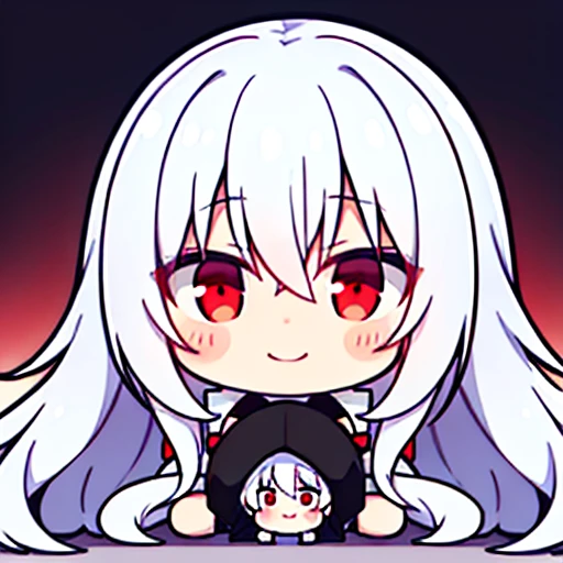 High resolution、close range、High Angle、White haired anime boy smiling at camera、Monochrome、White skin、Black Blanket Shadow Body、indoor、Cafe、Red eyes、cute