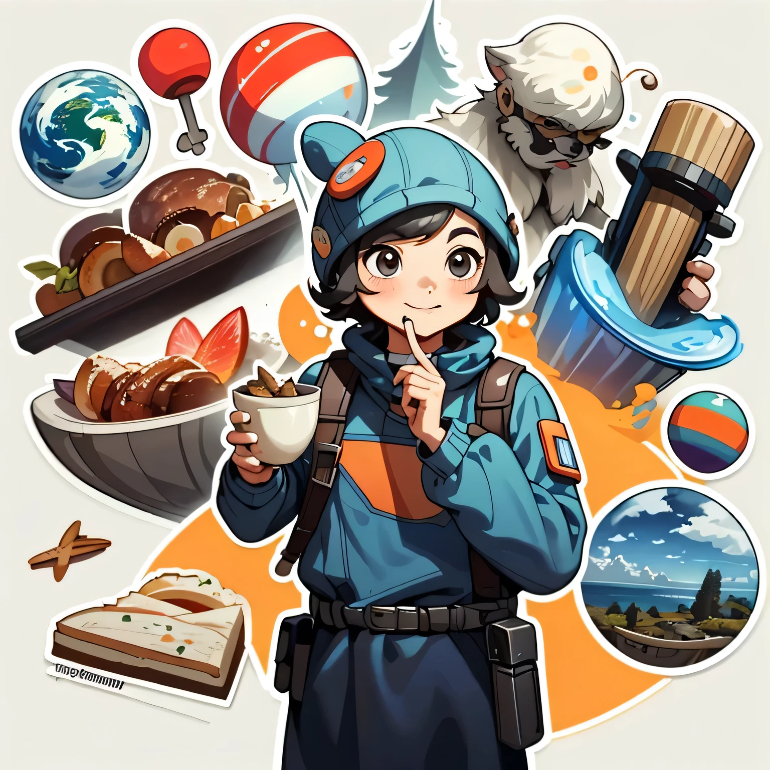 For my YouTube and Instagram channel, I desire an engaging logo. My channel primarily consists of travel mini vlogs, food mini vlogs, and movie clips edits. I'm looking for an animated, artistic logo that captures the essence of adventure, flavor, and cinematic flair.

Imagine a dynamic character, maybe a globetrotting adventurer avec a camera or a foodie with a plate of local delicacies, all designed in a vibrant, minimalist style. The color palette could reflect various destinations, flavors, and movie scenes, ensuring recognition and consistency across platforms.

I envision this character evolving with the channel, exploring new locales, tasting a