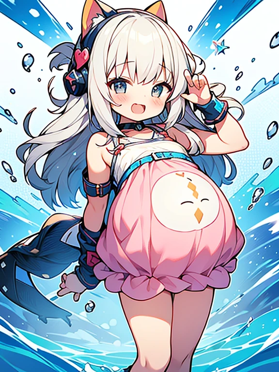 hyper cute 11years old happy pregnant girl