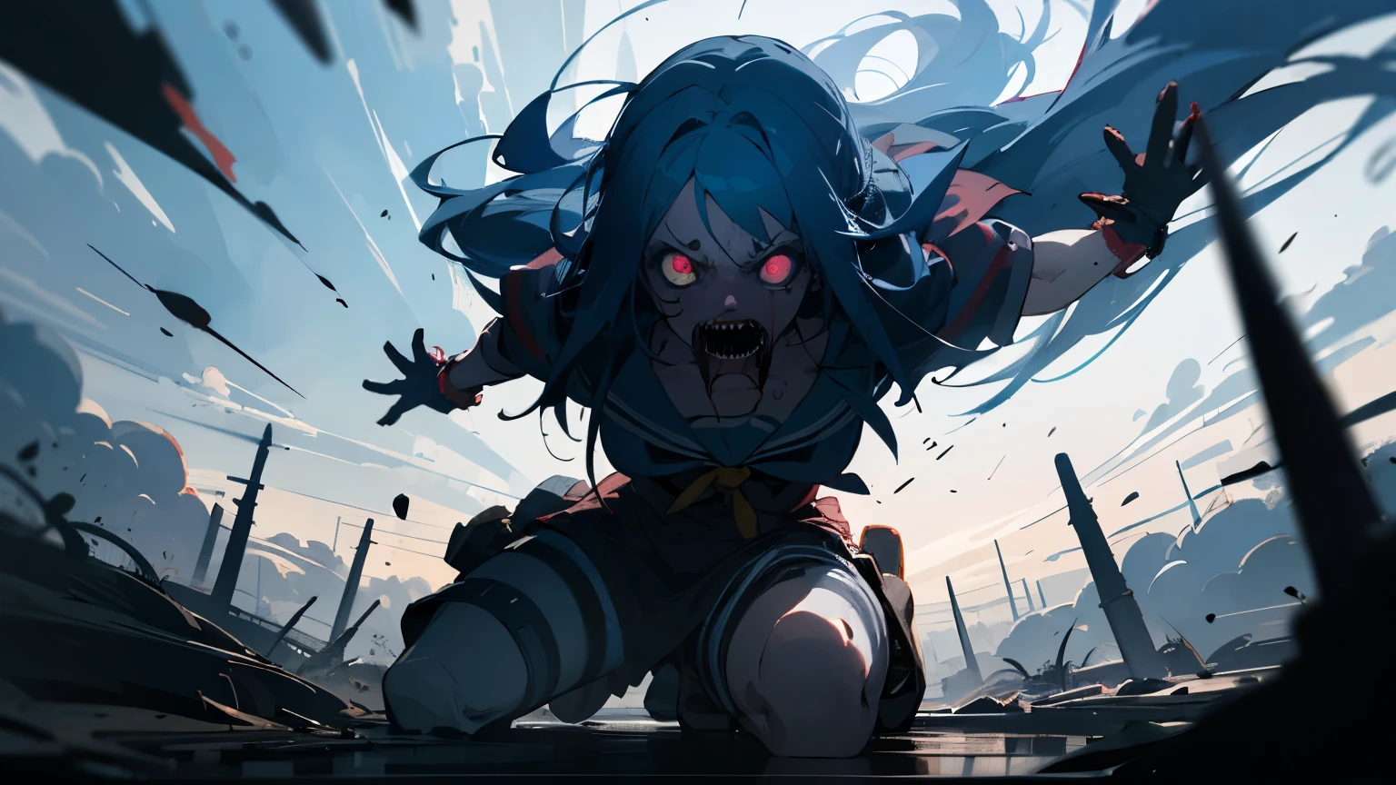((melhor qualidade)), (super hdr), (4k), (horror), anime girl