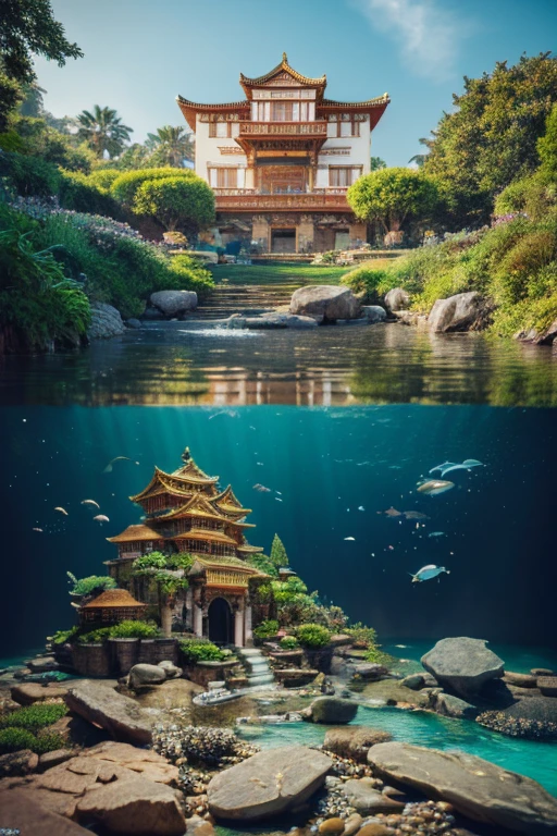 in one photo1One Landscape,The Temple Sunk into the Sea,In the water,swimming fish,Sparkling water,Realistic photos,European style,White Building,luxury,gem,dazzling,Plenty of fish,Beautiful Landscape,RPG World,Victorian style house、Vestibule. High resolution, photo detailed, designate, watercolor, Trending on Artstation, Sharp focus, Studio Photo, Intricate details, Very detailed, 32k, Vintage, photoRealistic, Honed, Perfect detail, sunny, Ultra HD, Realistic, Vibrant colors, Very detailed, UHD rendering, Pen and ink, Perfect composition, beautiful detailed intricate insanely detailed octane render Trending on Artstation, 8K Art Photography, photoRealistic concept art, Perfect cinematic light with soft, natural volume, Trending on Artstation, Sharp focus, Studio Photo, Intricate details, Very detailed
情報