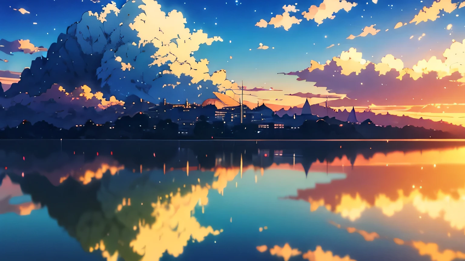 Photo by Makoto Shinkai, Pure, Concept Art, Lofi Art style, reflection.，Makoto Shinkai&#39;s animation art style, Lofi Art, Beautiful anime scene, Anime Scenery, Detailed view, Xin Haichen&#39;style, Xin Haichen&#39;style, Highlight details,RAW photo, 8k ,high definition detail,