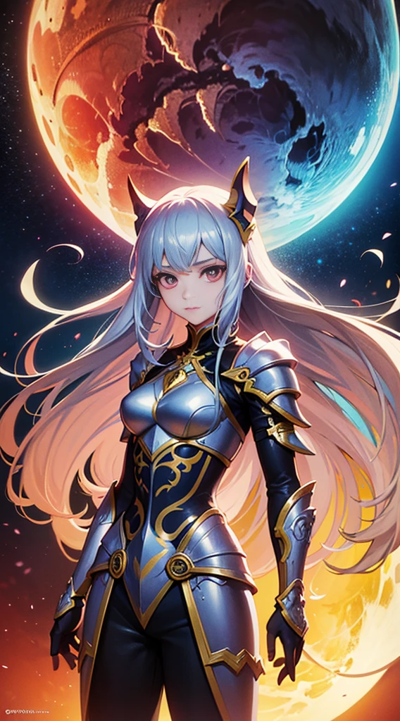 Alafi wears white and gold clothing,There is a pink flower on it, detailed digital anime art, detailed anime art, detailed anime artwork, 8k high quality detailed art, intricate ornate anime cgi style, beautiful armor, sliver ice color reflected armor, anime art wallpaper 4k, anime art wallpaper 4 k, stunning armor, detailed key anime art, anime fantasy artwork
