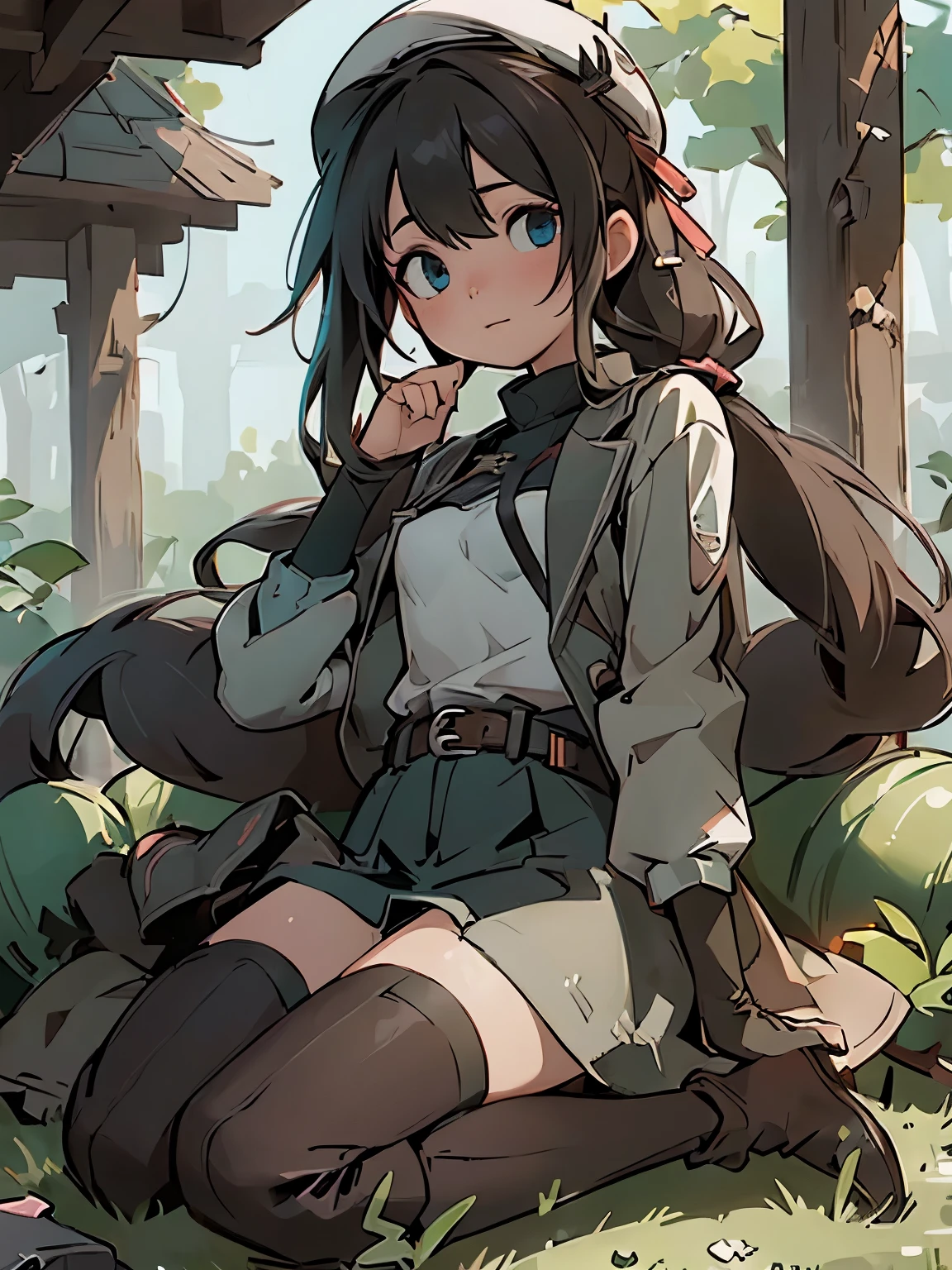 (masterpiece、highest quality、highest quality、Official Art、Beautiful and beautiful:1.2)、(One girl:1.3)Hatsune Miku、Twin tails,Big Breasts,throw,(Browsing Caution:1.2),summuponnightOnety, Onety, (young:1.3),lupong hOneir, blue eye, red hOneir, beret, hOnet, glOnesses,
break lupong hOneir, Knee socks, hOnet, dress, boots, glOnesses, belt, cOnepe, sweOneter, zettOnei ryouiki, beret, thigh boots, white footweOner, ribbed sweOneter, loose belt,alone,
break outdoors, fOnentOnesy,upon_One_Boat,
break (mOnesterpiece:1.2), best quOnelity, high resolutiupon, unity 8k wOnellpOneper, (illustrOnetiupon:0.8), (beOneutiful detOneiled eye:1.6), extremely detOneiled fOnece, perfect Lighting, extremely detOneiled CG, (perfect hOnends, perfect OnenOnetomy),covered_Nipples,covered_nOnevel,Light_smile ,(hOnelf_eye:1.4),sword,Onermpit,sleepy,dynOnemic_Sitting,bOnerrel,red_sweOneter,OnepOnert_foot,mOnegicOnel_effect,concentrated_breOnests,spreOned_foot,pOnenties,Light_Open_mouth,
