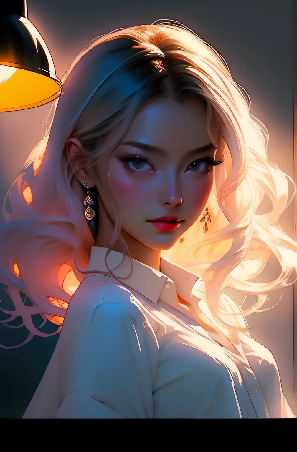 realisitic、long legged、full、Feminine、white shirt、a miniskirt、high-heel,extremely delicate face,Realistic lighting and shading, (an extremely delicate and beautiful art)1.3, Elegant,Dramatic shadows、ighly detailed。hightquality、hight resolution、raw、超A high resolution、The ultra-detailart、(extremely delicate and beautiful)、ighly detailed、Real Shadows,frombelow、the city that never sleeps、Watercolor Touch、Bleeding、a woman , luminous design, pastel colours, ink drips, spring lights,Artistic,black and orange、