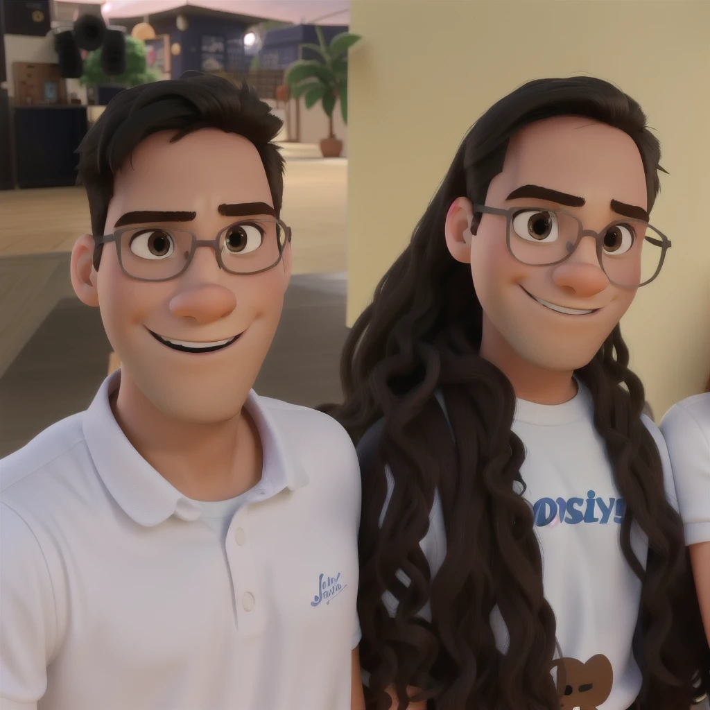 Um casal de jovem estilo disney pixar, alta qualidade, melhor qualidade