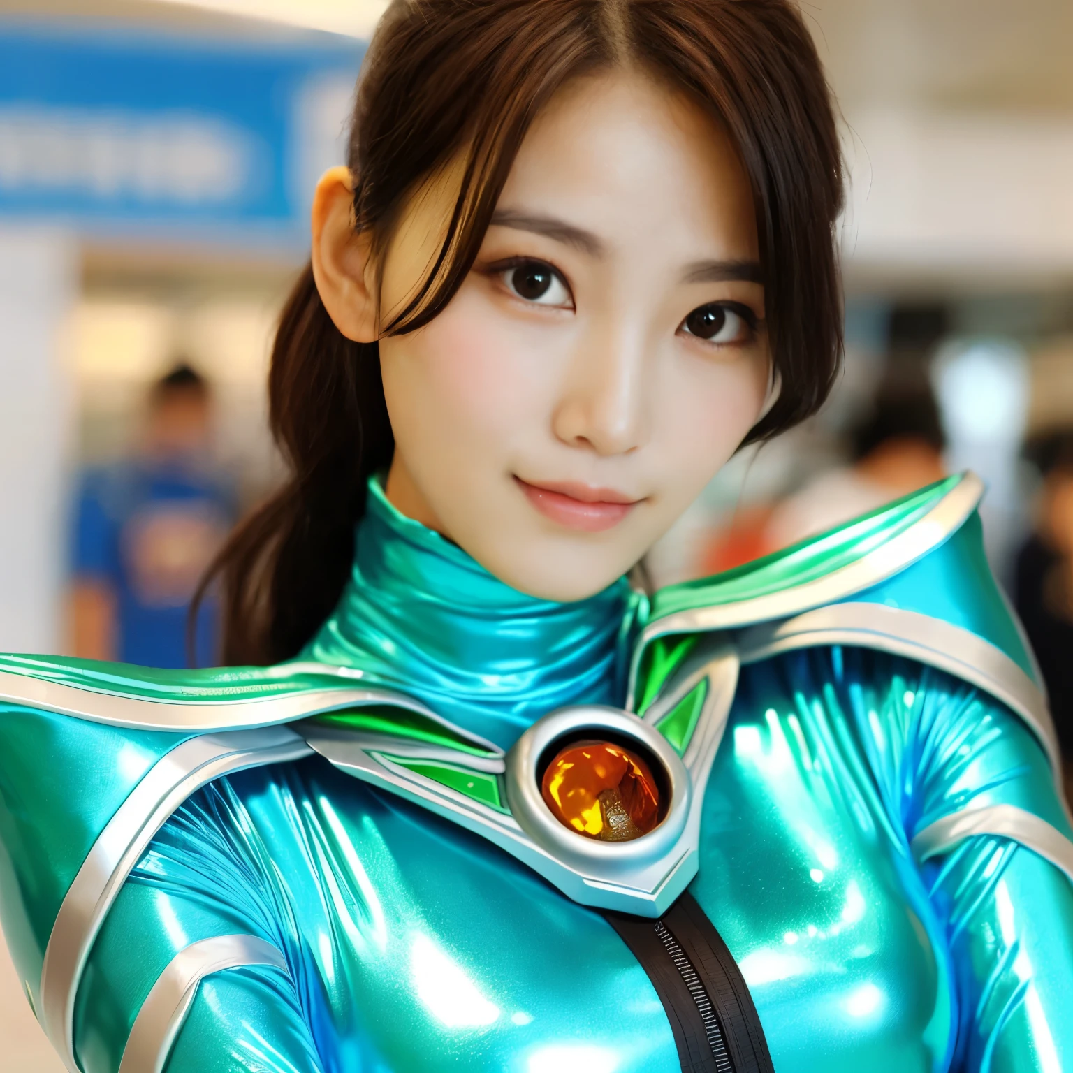 best image quality、Super high resolution、(realism:1.4)、Korean beauty star、The most beautiful KPOP star、horny face、Horny Korean makeup、erotic expression、A body that makes you want to touch it、erotic photos、((Realistic shiny satin fabric texture、High-gloss stretch satin fabric that is smooth and smooth to the touch.、The drape of the curved part of the shiny satin fabric、strong shiny costume、The smooth and beautiful quality and luster of the costumes、A shiny costume made of high-quality satin fabric with high density.、Smooth to the touch oil light liang ultra-class battleship skin coat COS、Super SentaiWomen&HeroineSuit、Texture of costumes that satin fetishists respond to、Thin, glossy stretch satin fabric)),8K photo quality