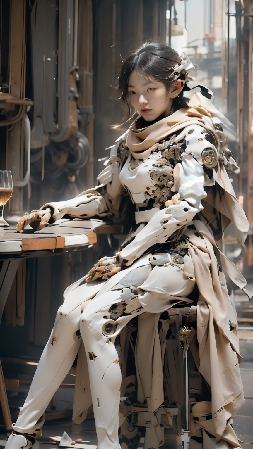 (masterpiece, best quality:1.2), (8k uhd, 16k, 32k, ultra high res), (photorealistic:1.37), (RAW photo), ultimate-realistic, ultimate-realistic details, ultimate-realistic texture, ultimate-intricate details, ultimate-realistic lighting, ultimate-realistic shadow, japanese girl, ultimate-cute face, ultimate-RAW skin, ultimate-realistic eyes, Beautiful Japanese girl with beautiful eyes and lips on upper body, spider body on lower body, bat wings, partly mechanical elements, 16 years old, vivid colors, detailed depiction of girl's hair blowing in the wind, realistic textures on the spider body, mechanical partssurrealistic lighting, eerie atmosphere, dark and mysterious background