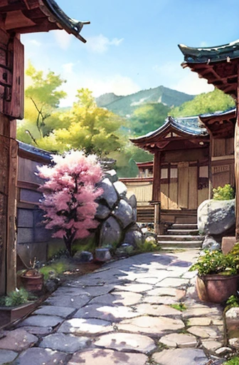 roof,(White Background:1.4), ((tachi-e)), original,(figure:1.1),(highest quality),(masterpiece:1.1),(Highly detailed CG Unity 8k wallpaper:1.1), (colorful:0.9),(Panoramic Photos:1.4),(alone:1.2), (splashing ink),(Color splashes),((watercolor)), Clear and sharp focus,{ One girl standing },((Korean Style )),Floral Background,Outdoor,rock, View your viewers, Have a happy expression,A kind smile,Pure,Beautifully detailed face and eyes,Beautiful and intricate details of decorative patterns on clothing, Black Hair,Iris,Color Water ,Fuji Mountain,cherry blossoms,