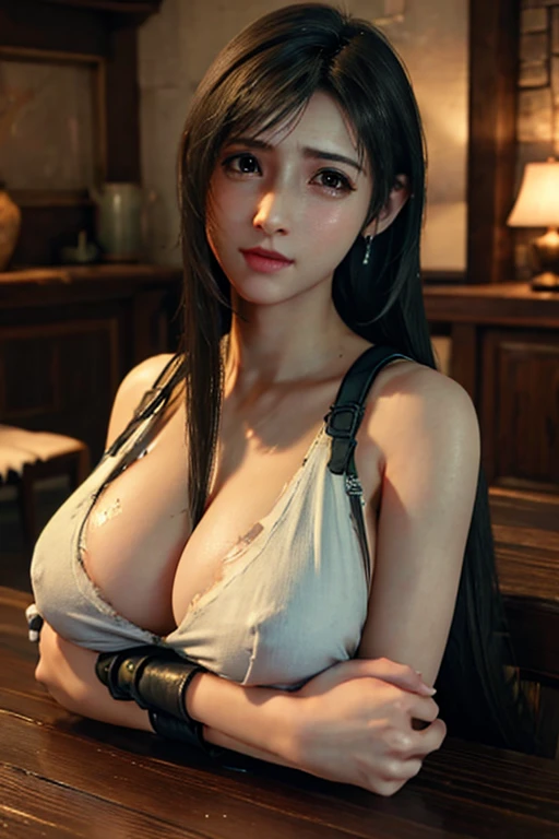 Browsing Caution,(((masterpiece))), (((highest quality))), ((Very detailed)), ((Very delicate and beautiful)), 8k, High resolution, Very delicate and beautiful, High resolution
, Tifa Lockhart, 20-year-old, y, Ample breuge breasts, C, breast (whole bod, Erect nipples, Lie face up on ae, Cruder
, (Embarrassing, regrettable, Are crying:1.2, Watery eye)
, (Suppressed, bondage, Bondage)
, (Torn clothes:1.4), tor