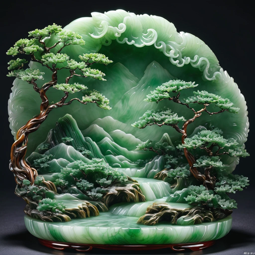 best quality, very good, 16K, ridiculous, Extremely detailed, 《Shizuya Shi》，Li Bai，Made of translucent jadeite, Background grassland（（A masterpiece full of fantasy elements）））， （（best quality））， （（Intricate details））（8k）