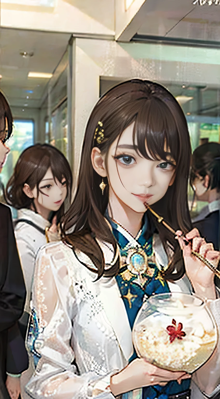 highest quality, masterpiece, One woman、 whole body, Very delicate and beautiful woman, 8K Wallpaper, Beautiful fine details, Beautiful sparkle, Cinematic lighting、27 years old、Idol、sexy、Colorful costumes、Red Line、Tall beauty、cute