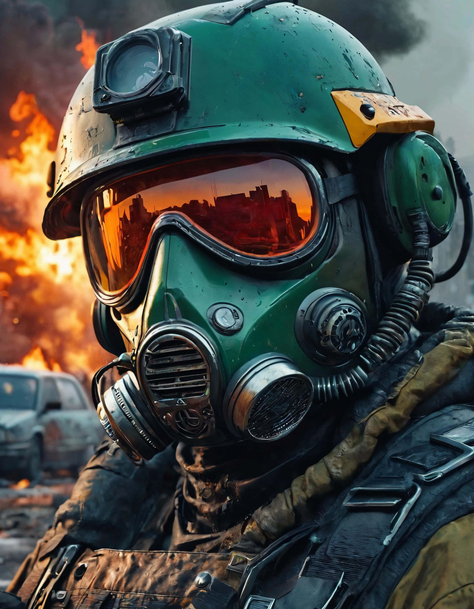create an image demonstrating the style of ((Avant Apocalypse)) style, hyper realism, 8k high definition, vibrant colors, sharp focus, insanely detailed
