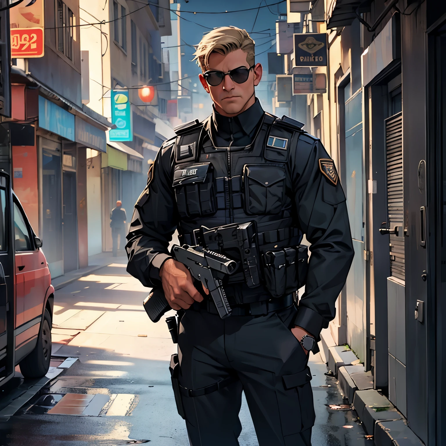 ((Agente secreto)), (Homem negro), cia, fbi, interpol, (ballistic vest), Swat