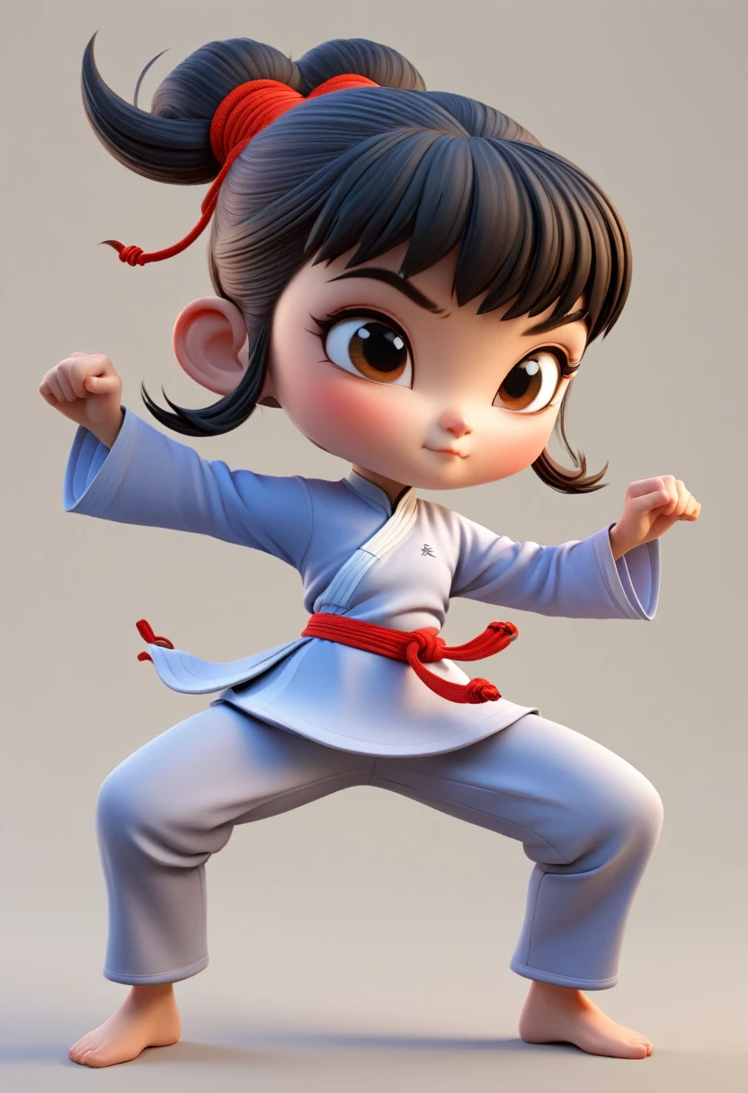3D,Kung Fu Girl,Cartoon Style