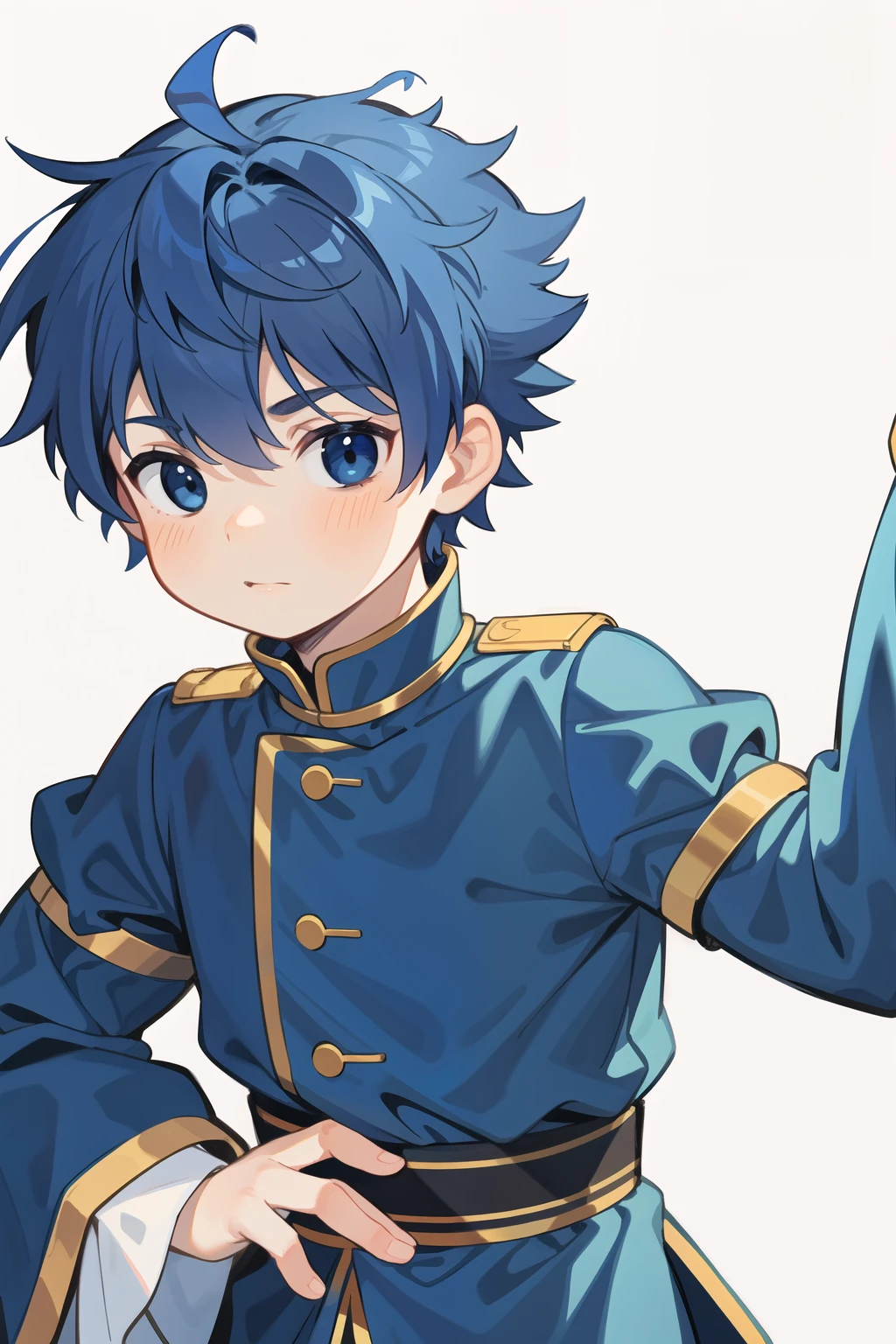 {{masterpiece}},best quality,illustration,1 male ???,prince,floating short hair,blue hair,cute,closeup