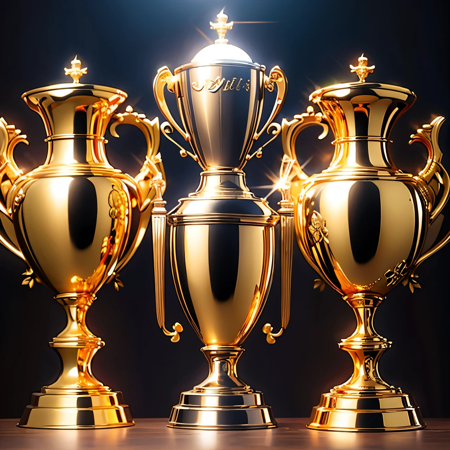 Golden trophies