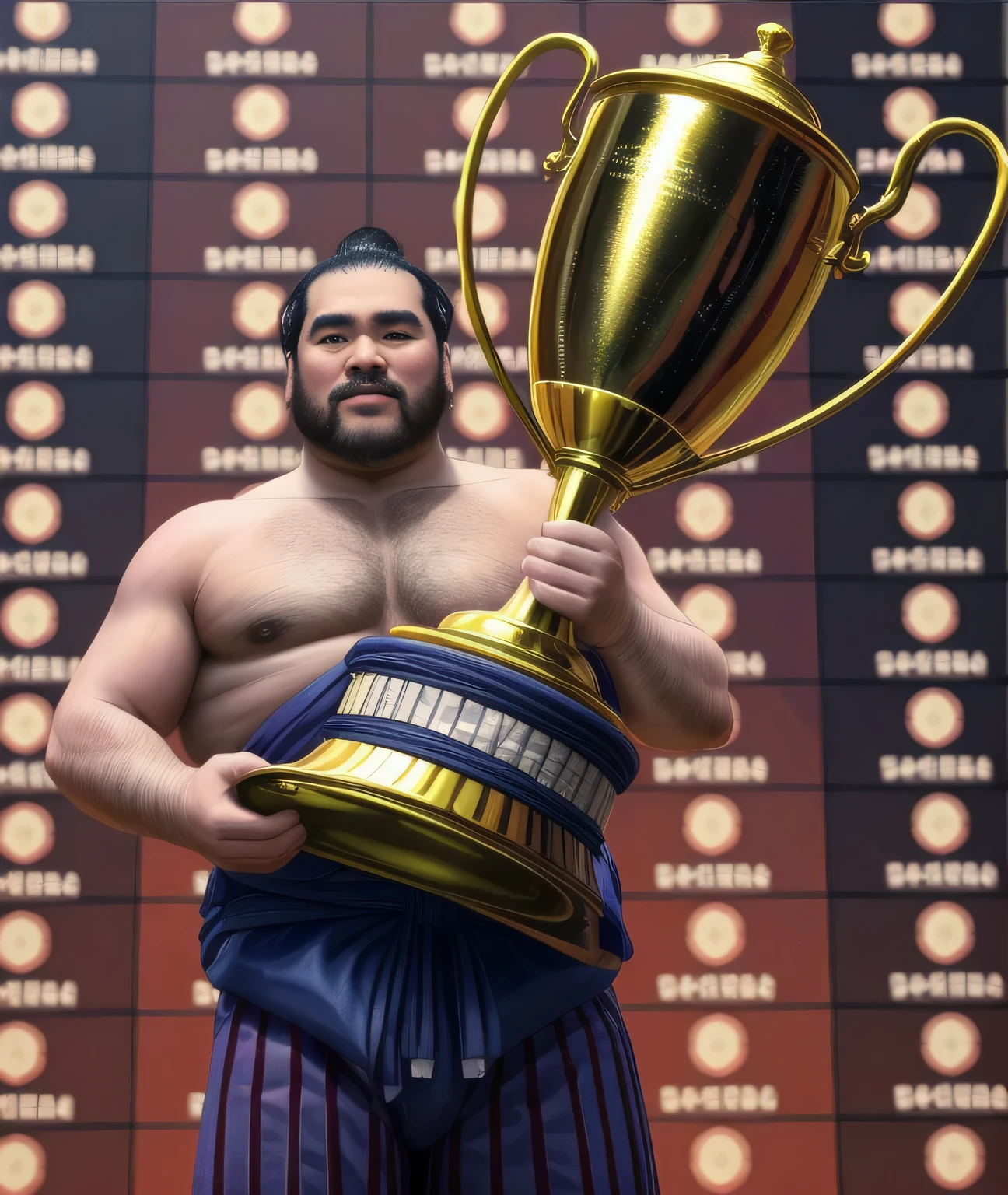 Sumo wrestlers, Golden Trophy