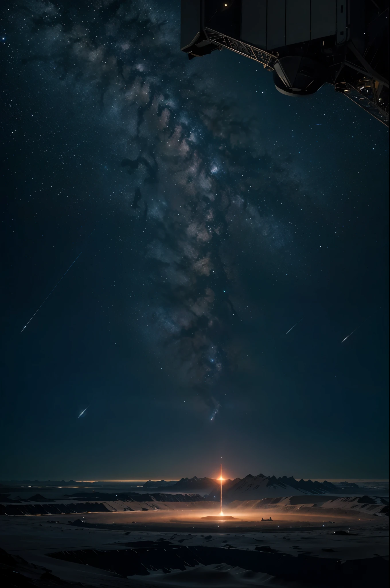 Space Exploration Scene": An awe-inspiring view of outer space with planets, stars, and a sleek spaceship traveling through the cosmos, evoking a sense of wonder and adventure.