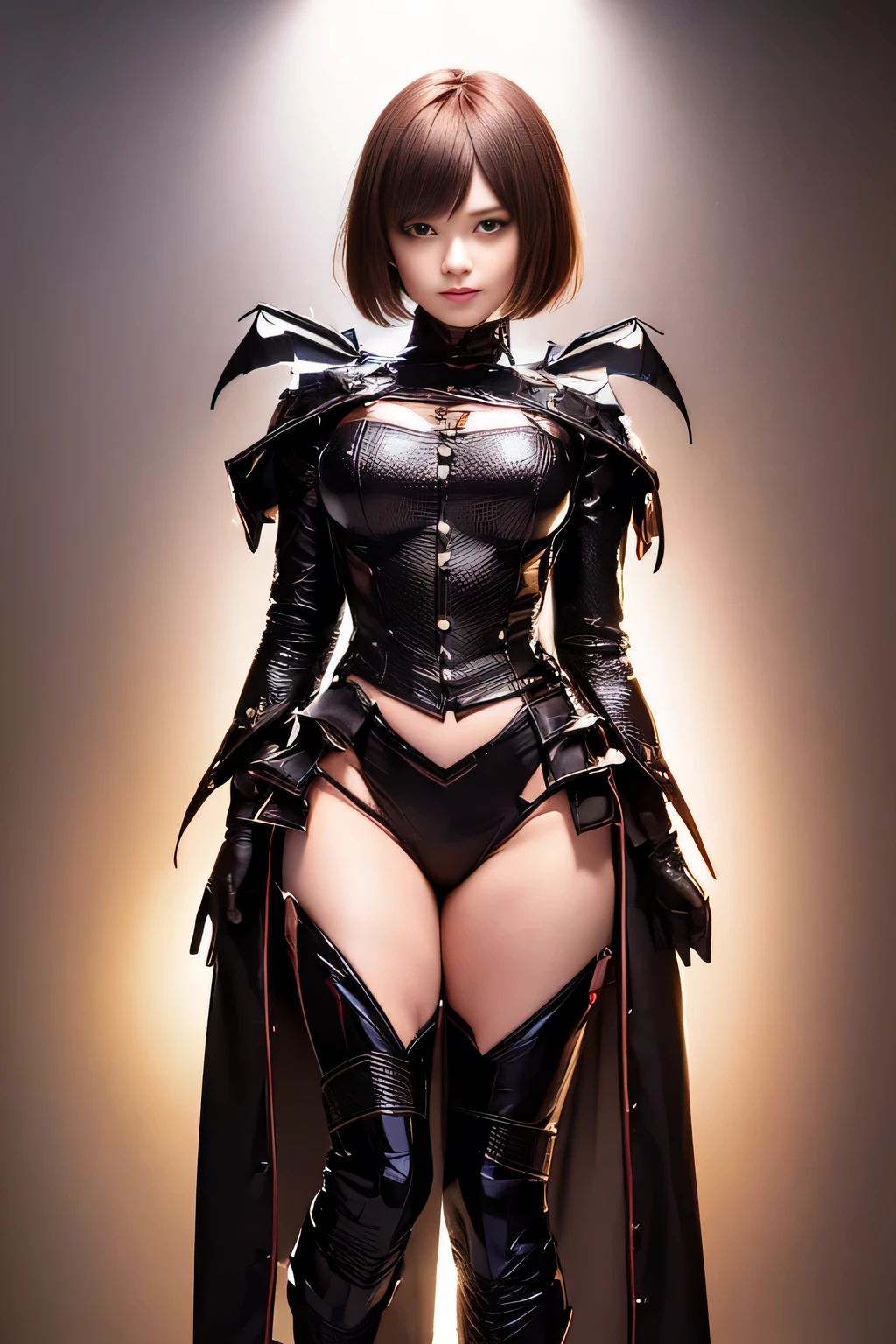 (high resolution,masterpiece,best quality,extremely detailed CG, anime, official art:1.4), realistic, photo, amazing fine details, all intricate, gloss and shiny,awesome many layers, 8k wall paper, 3d, sketch, kawaii, illustration,( solo:1.4), perfect female proportion,villainess, (fusion of dark brown cockroach and lady:1.4), (brown cockroach form lady:1.2), (brown cockroach lady:1.2), (fusion:1.2), (solo:1.4), (evil smile:1.2), muscular, abs, (cockroach brown exoskeleton bio insect suit:1.4), (cockroach brown exoskeleton bio insect armor:1.2), (brown transparency cockroach wing:1.4), (brown cockroach antennae:1.3),