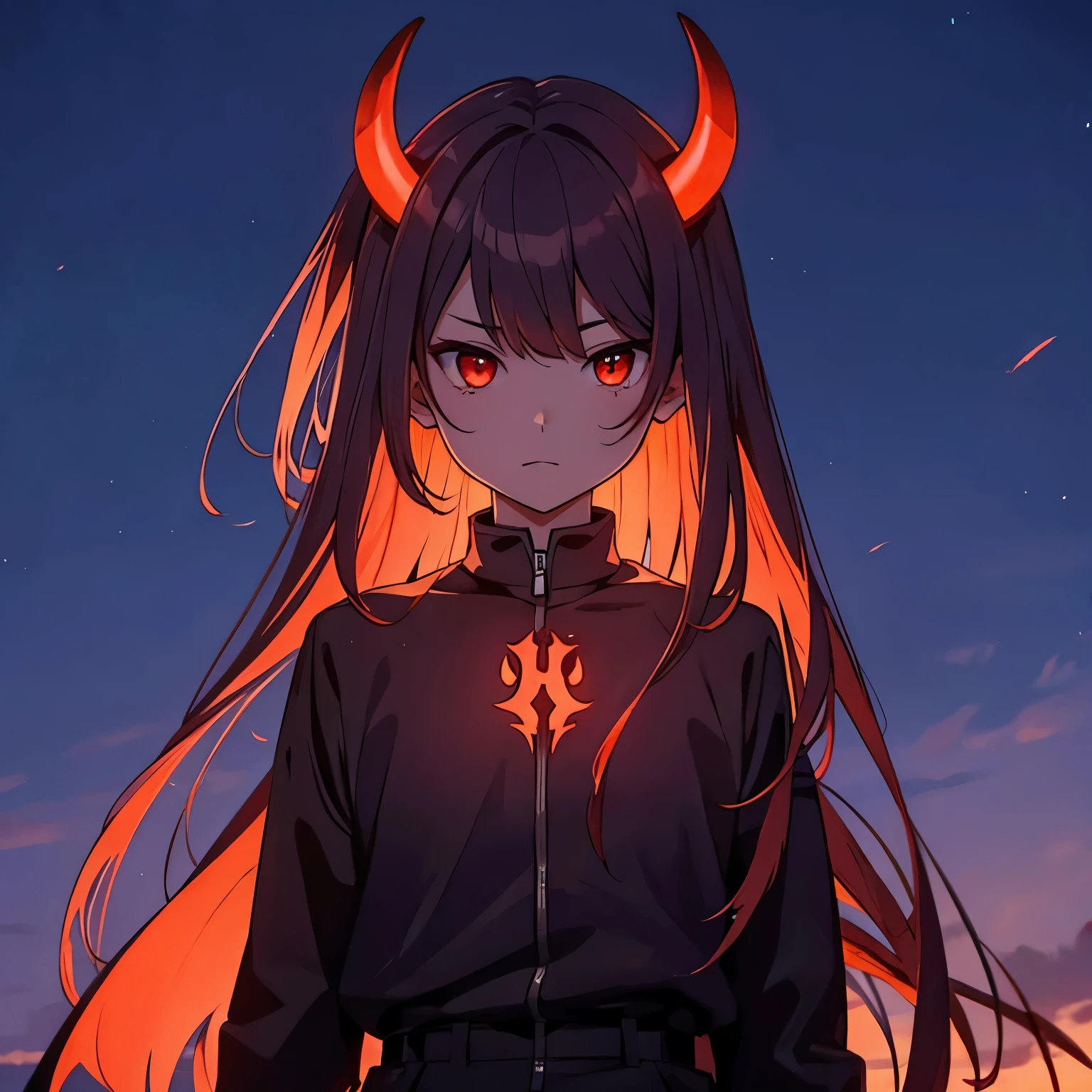 demon with horizon background