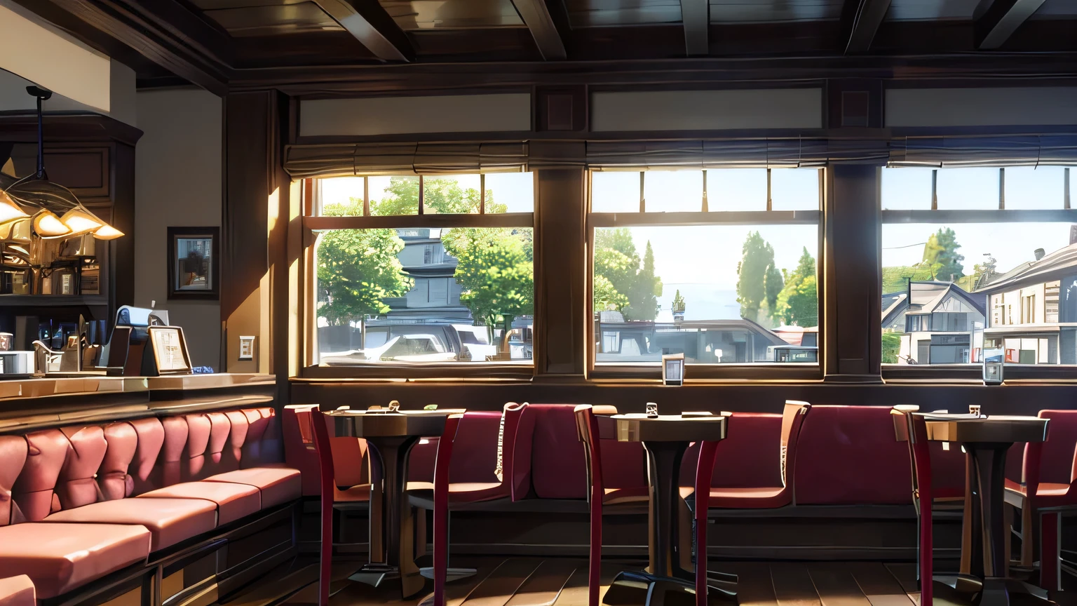 （masterpiece）,（highest quality）、Cafe、antique、interior、4K、8K、shinkai makoto