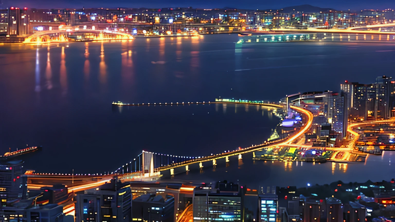 (masterpiece),(highest quality)、Starry Sky、City night view、4K、8K、shinkai makoto