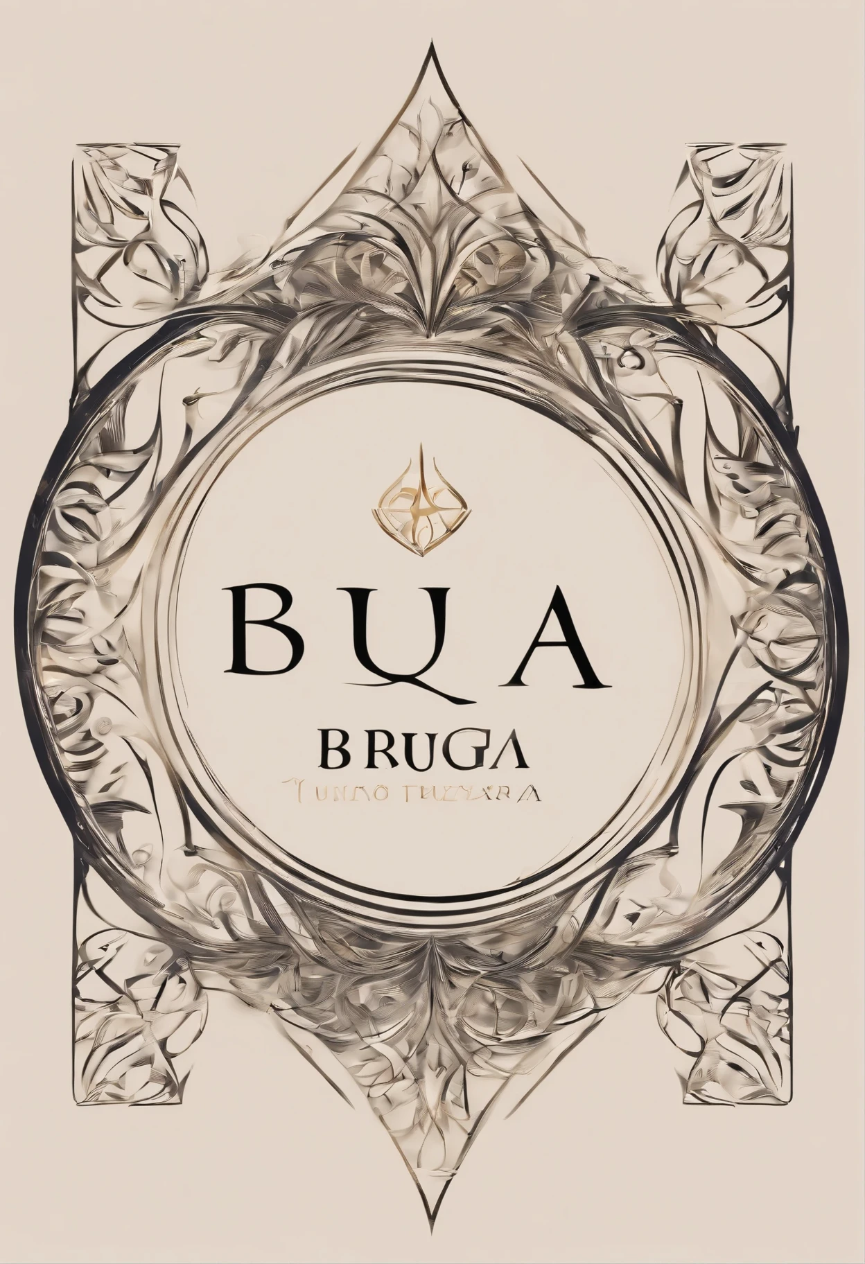 Quero uma logo, com elementos como ar, terra, fogo e ar, forming a triskle symbol, with the writing “Bruxa da Luz” in Portuguese.