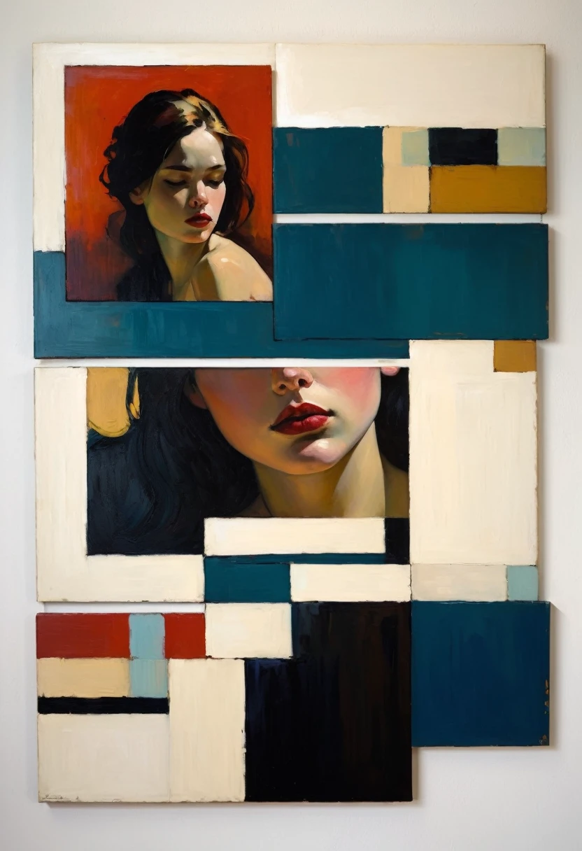 Create an evocative oil painting inspired by Malcolm Liepke, based on the provided image. Capture the intense, introspective expression of the young subject using thick, expressive brushstrokes and a muted color palette. Highlight the emotional depth and vulnerability in the subject's gaze, emphasizing the play of light and shadow on their face. Maintain a simple, textured background that complements the subject's contemplative presence. Focus on the tactile quality of the oil paint to convey the raw emotion and intimacy characteristic of Liepke's style.