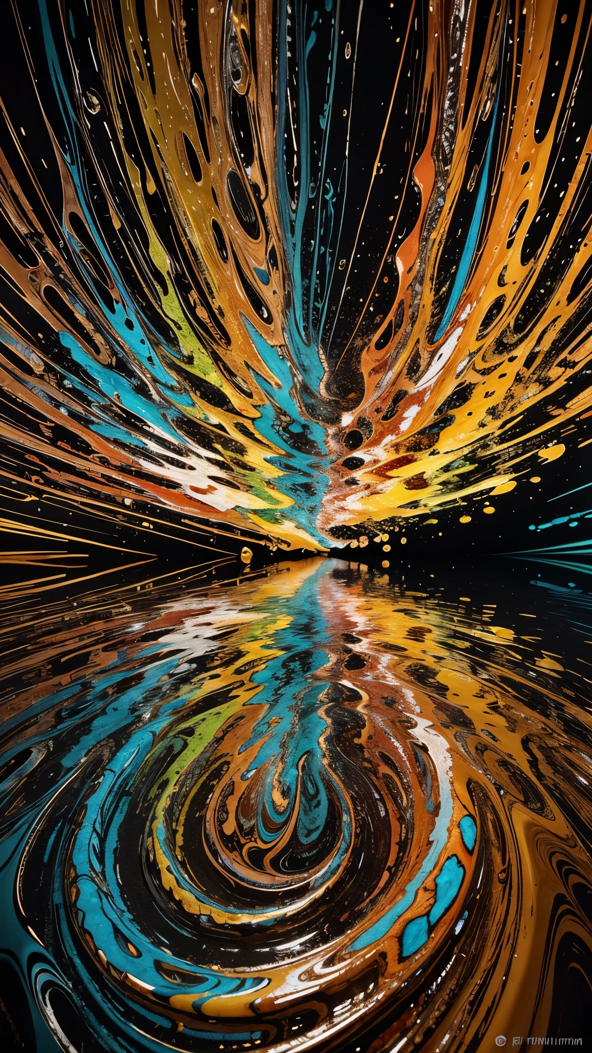 Abstract Liquid Art": A mesmerizing abstract design with swirling, fluid patterns in vibrant colors, resembling liquid art or marbled paper, full of dynamic motion and energy.
