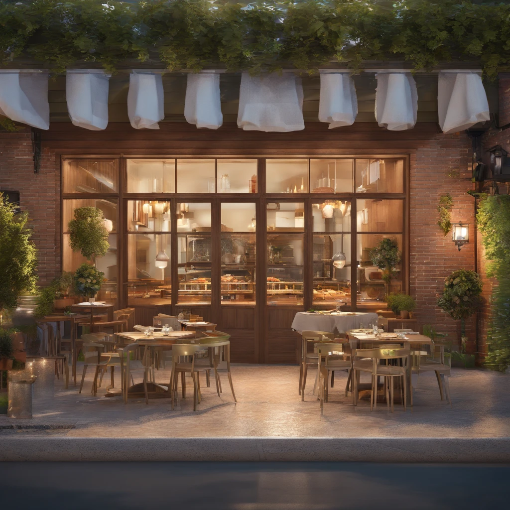 Un Ristorante en un pueblito de italia.
